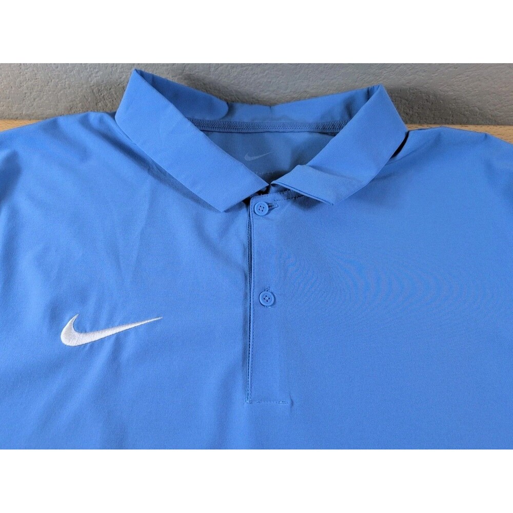 Nike Coaches Polo Mens 3XL Dri Fit Football Coach Shirt Blue